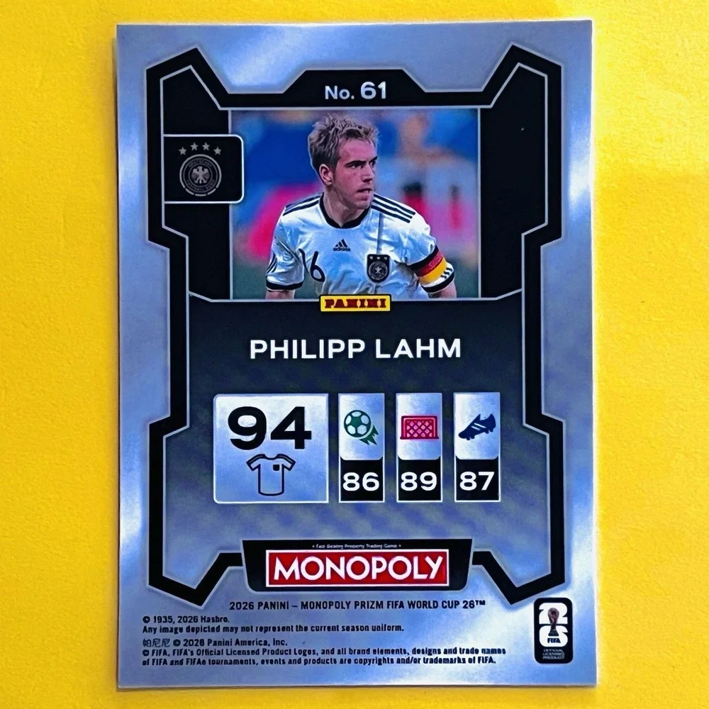 2026 Panini Prizm FIFA World‎ Cup 26 Monopoly #61 Philipp Lahm Germany Base Card